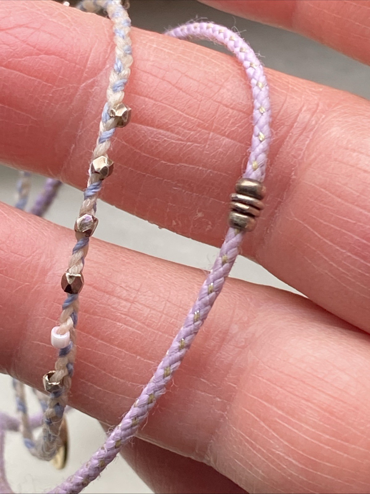 Scosha TOUS Cotton Bracelets Adjustable Cotton Sterling Silver Bronze Stamped