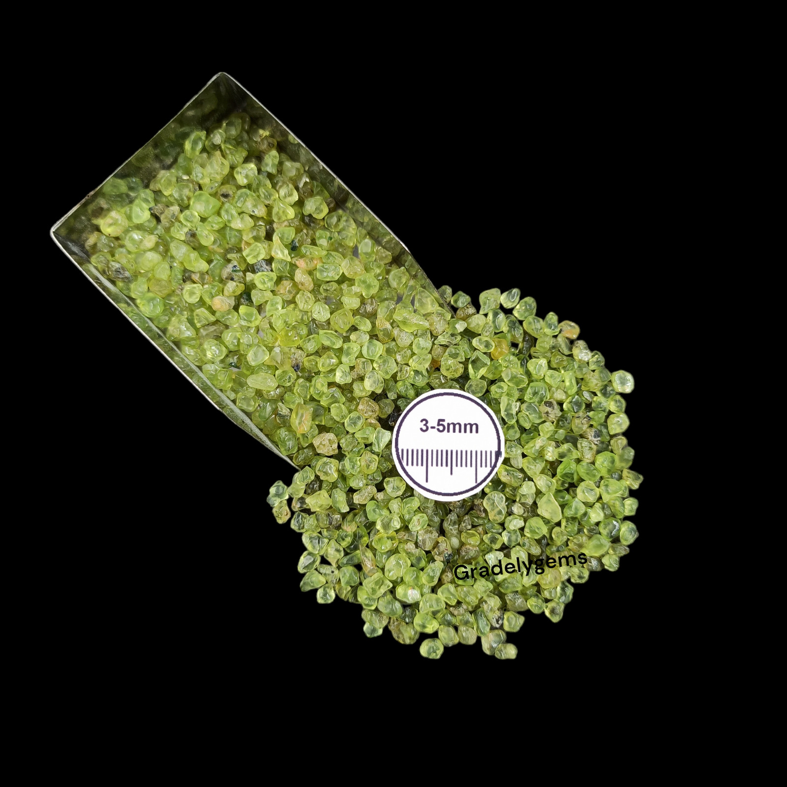 Peridot Gemstone Crushed Powder – Vibrant Green for Resin Art, DIY Crafts, Jewel