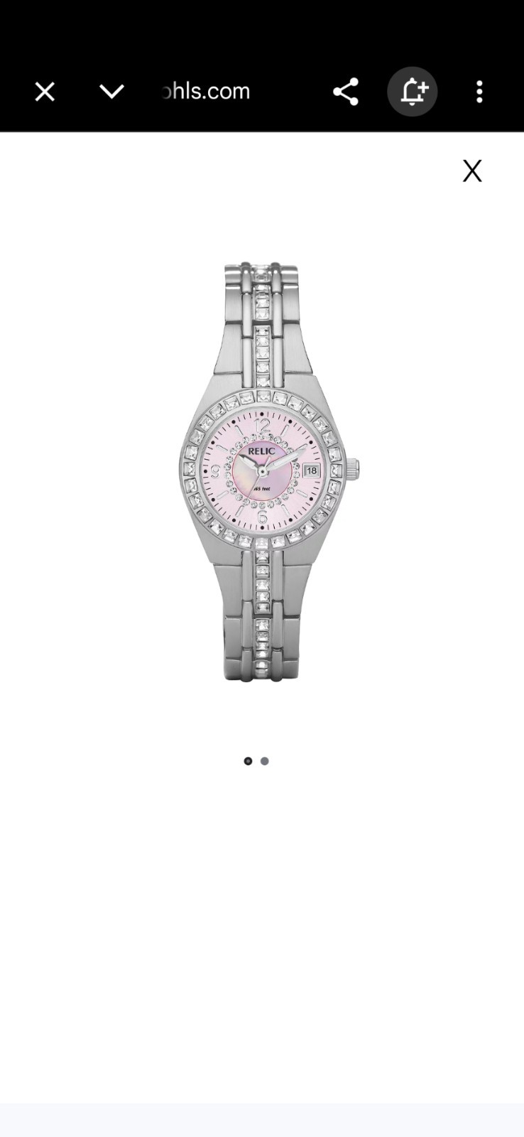 Relic By Fossil Queen’s Court Watch All Stainless Steel ZR11787 26mm Womens