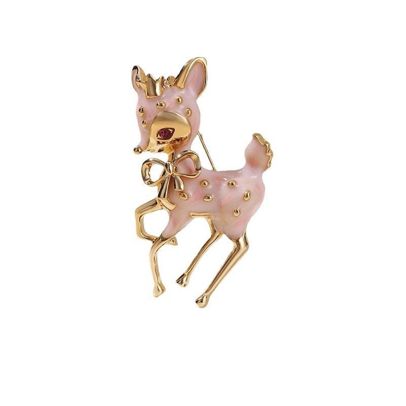 Pink Bow Brooch Women’s Coat Pin Fashion Accessory