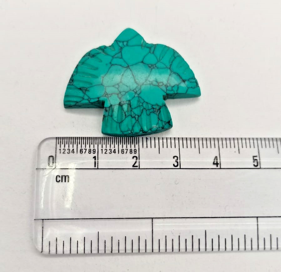 Blue Turquoise Bird Drilled Piece Pendant Loose gemstone For Jewelry 10 Pcs Lot