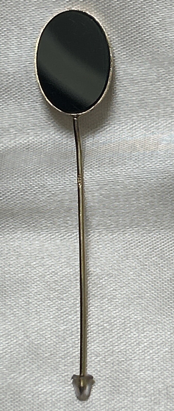 EXCEPTIONAL ANTIQUE VICTORIAN 14K GOLD PIETRA DURA STICK PIN FLORAL MOSAIC!