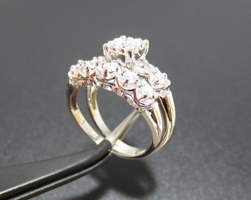 14K WG ROUND DIAMOND BRIDAL SET .25 tcw SZ 5 (A18305-1, 4.90 grams)