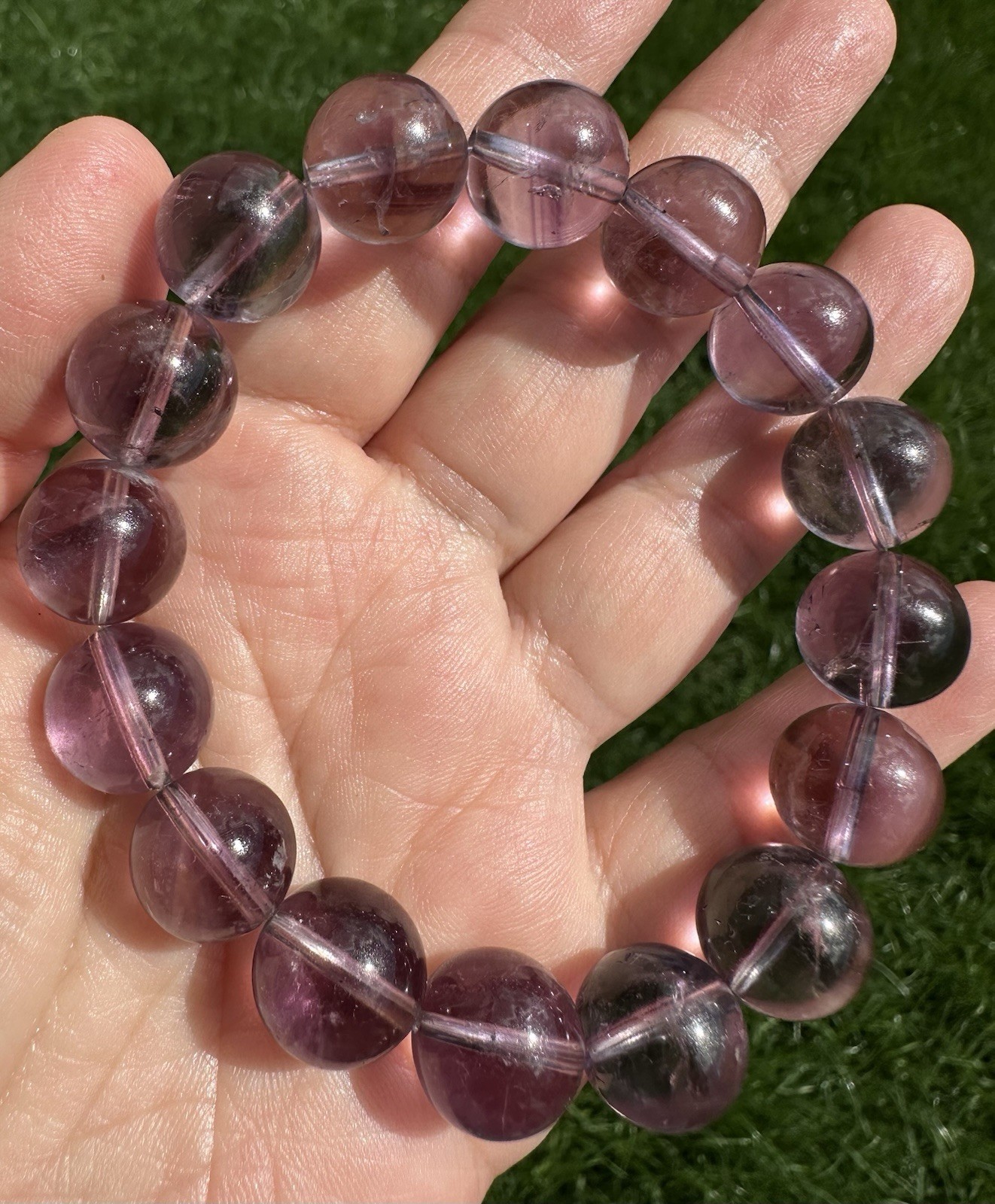 13.7mm Genuine Amethyst Bracelet