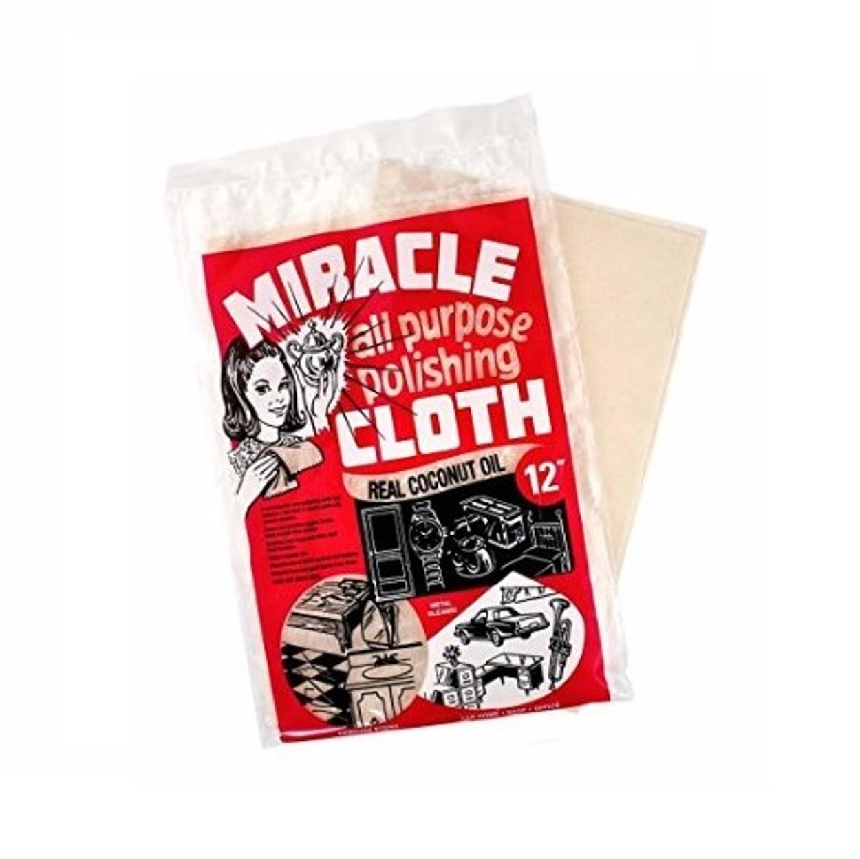 Large Miracle Cloth All Purpose Polishing Cleaning Towel 9 x12 Real Coconut Oil