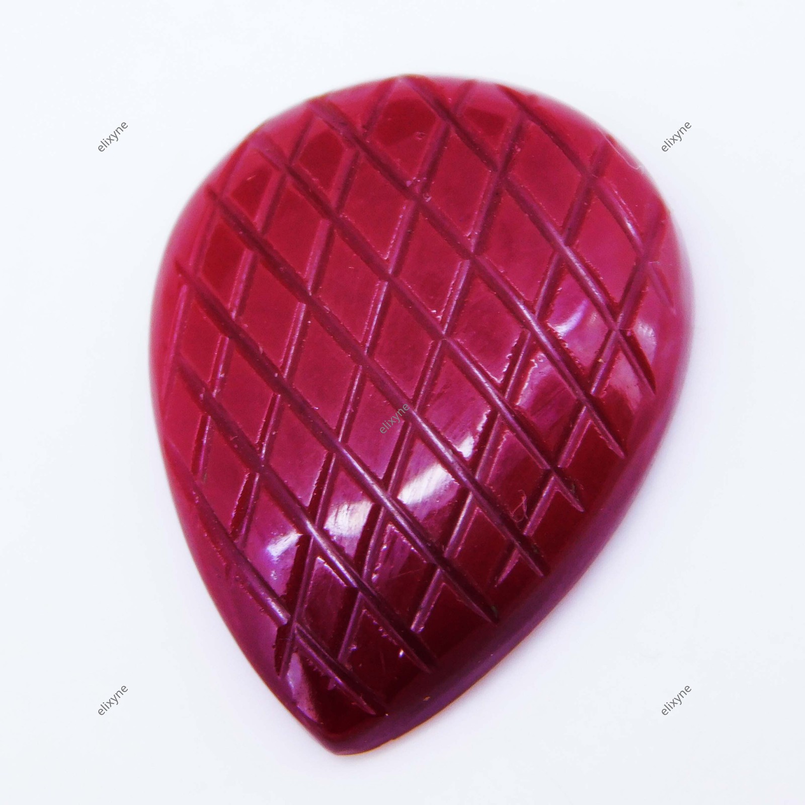 14.85 Ct Natural Red Ruby Leaf Carving Untreated Gemstone
