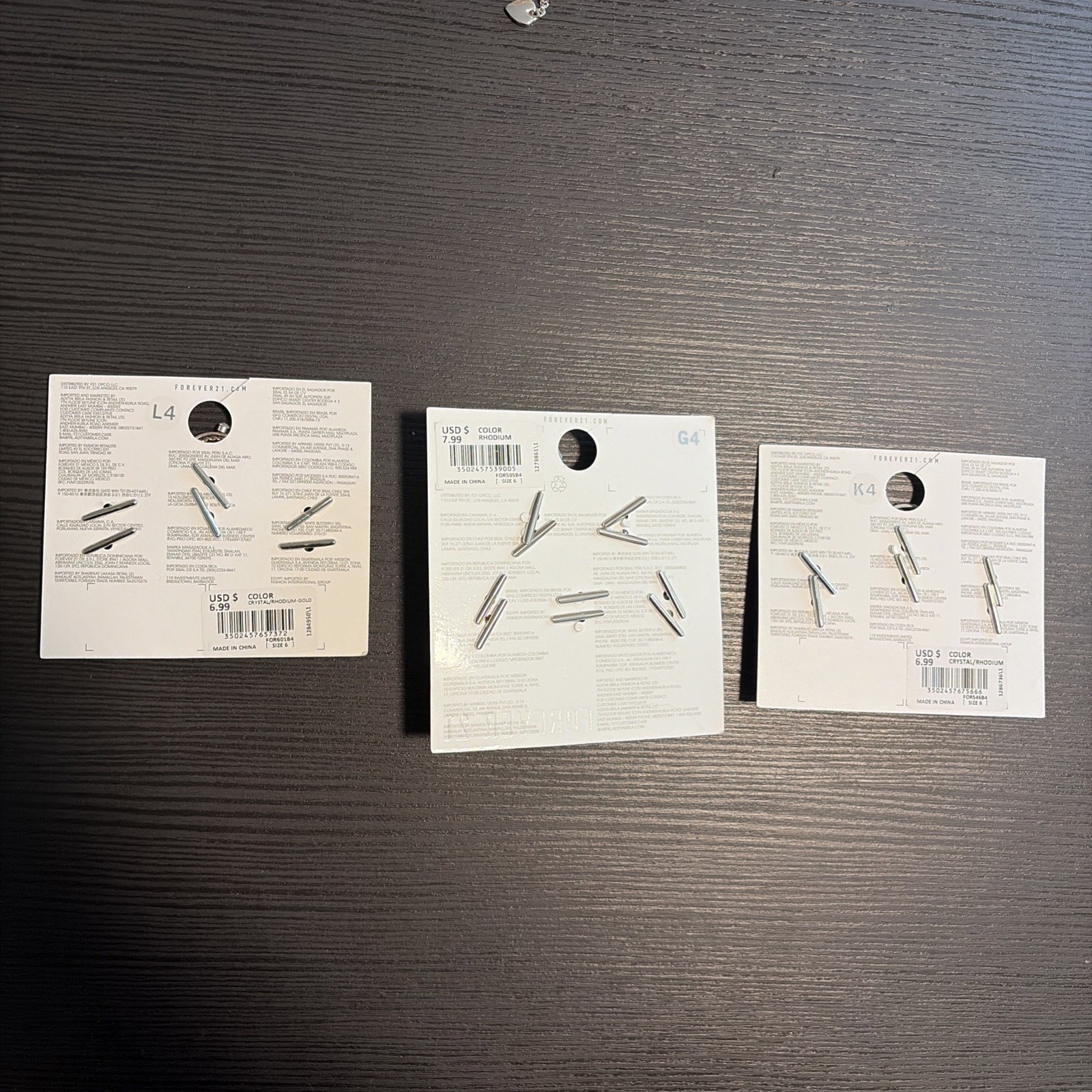 Forever 21 Jewelry. Chain. Ring. Earrings All New 7 Pieces