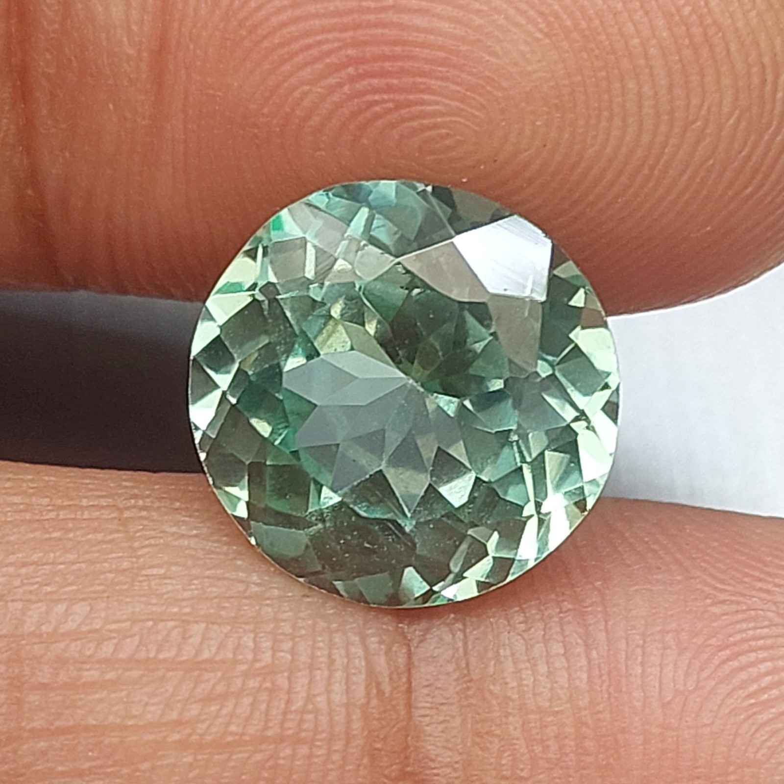 2 pcs 9.70 to 9.70 Ct Round Green Parti Sapphire Loose Gemstone Ceylon Style AAA