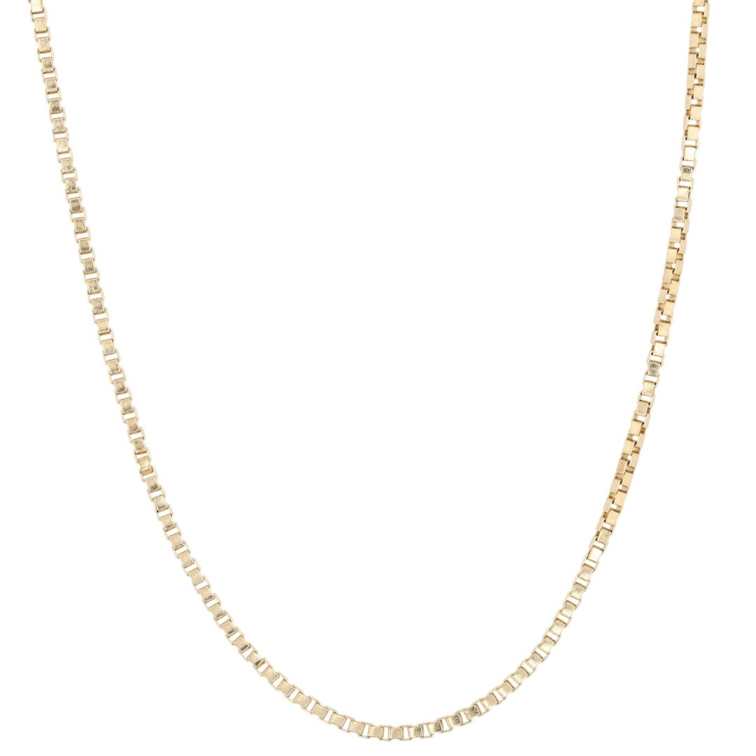 1.5mm Venetian Link Chain 19.5″ Necklace 14k Yellow Gold Italy 6.77 Grams