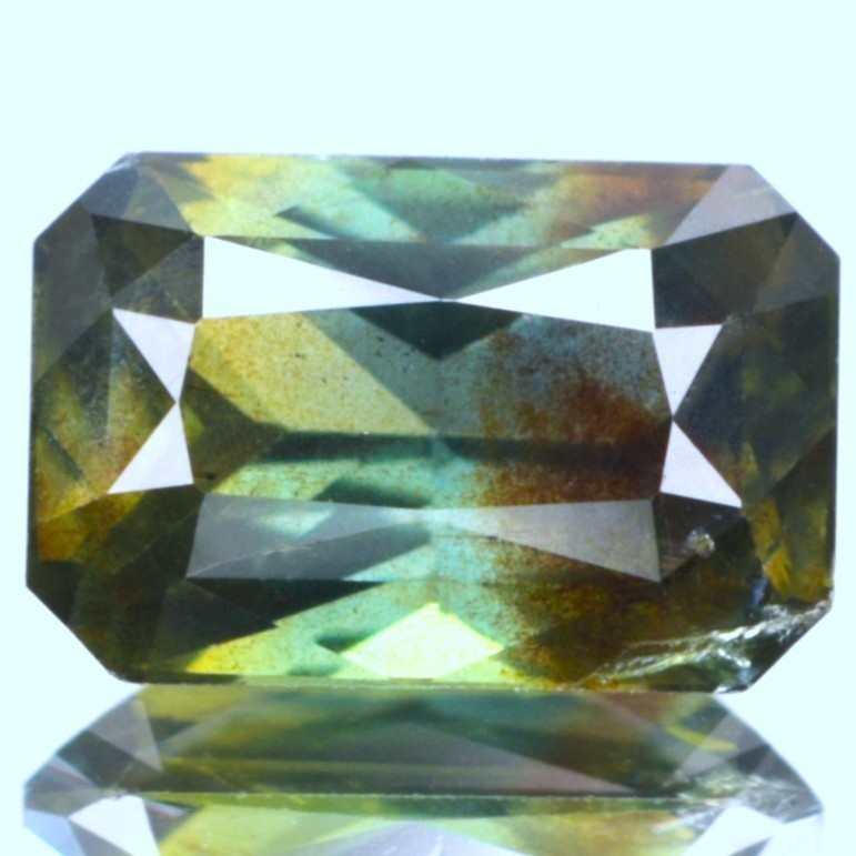1.33Ct AIG Certified Untreated Unheated Natural Yellowish Green Ceylon Sapphire.