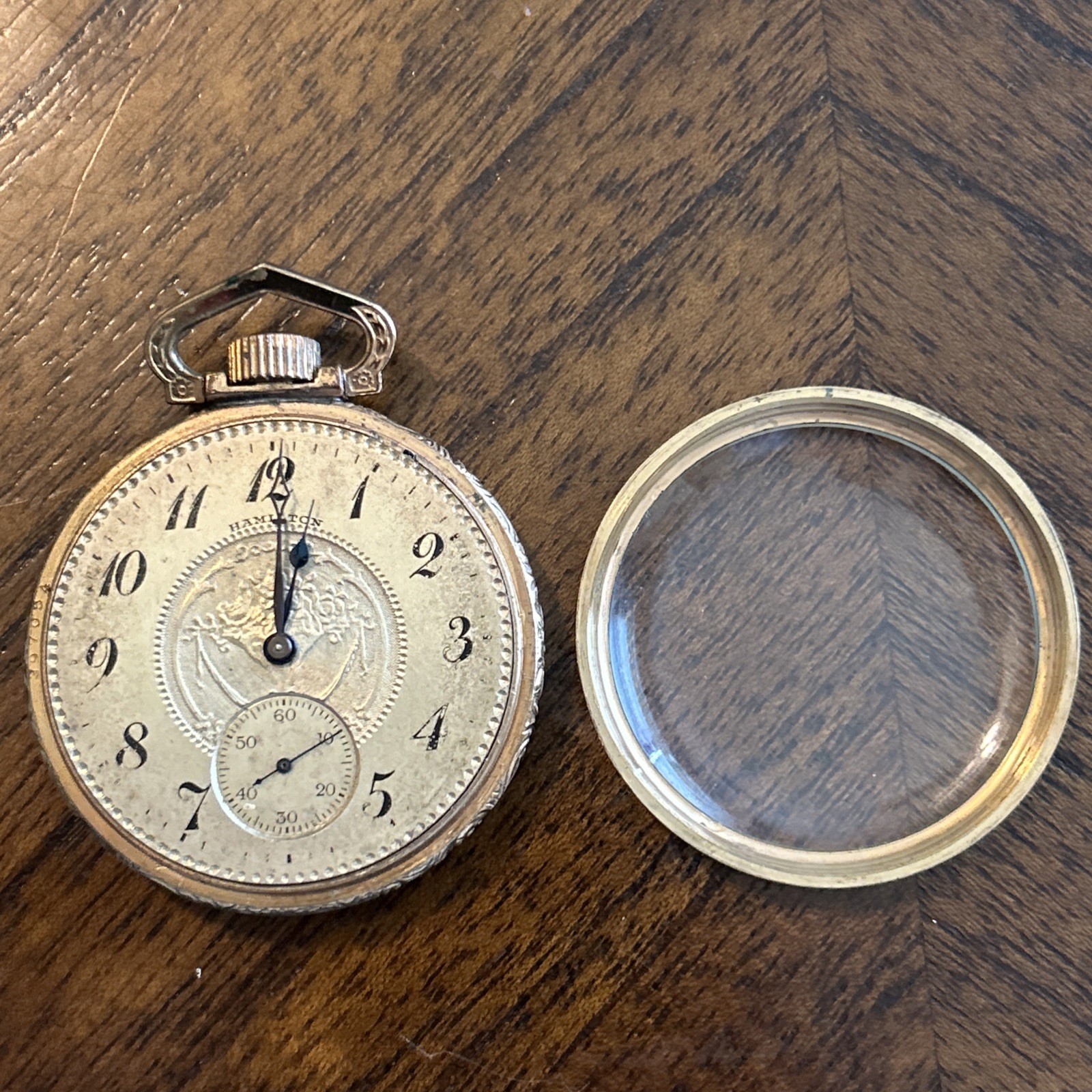 1919 Hamilton Watch Co Model 2 Grade 974 17 Jewels Size 16s Art Deco Dial/Case