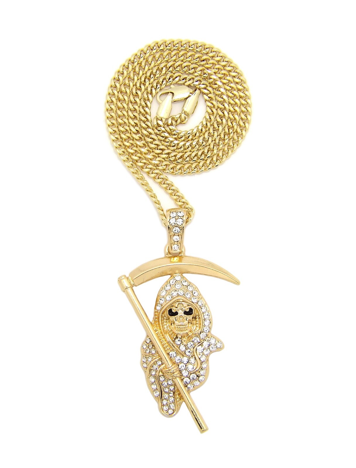 Grim Reaper The Lord of Death Pendant 18 to 27 inches Chain Necklace XZ437