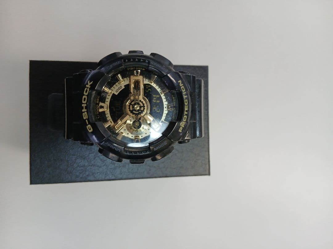 G-SHOCK GA-100 Digital Watch Black Gold Transparent Dial Box & Manual G517