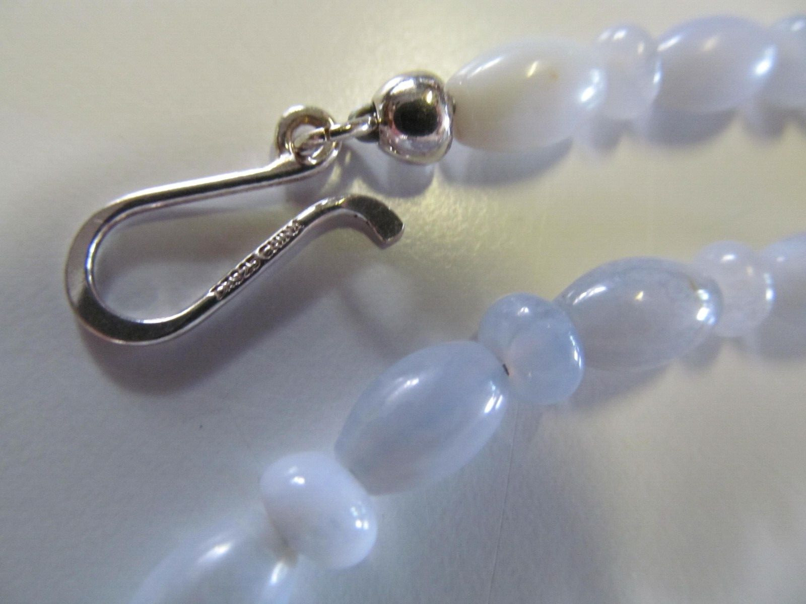 Mine Finds by Jay King Sterling Blue Lace Agate Graduated Bead Necklace