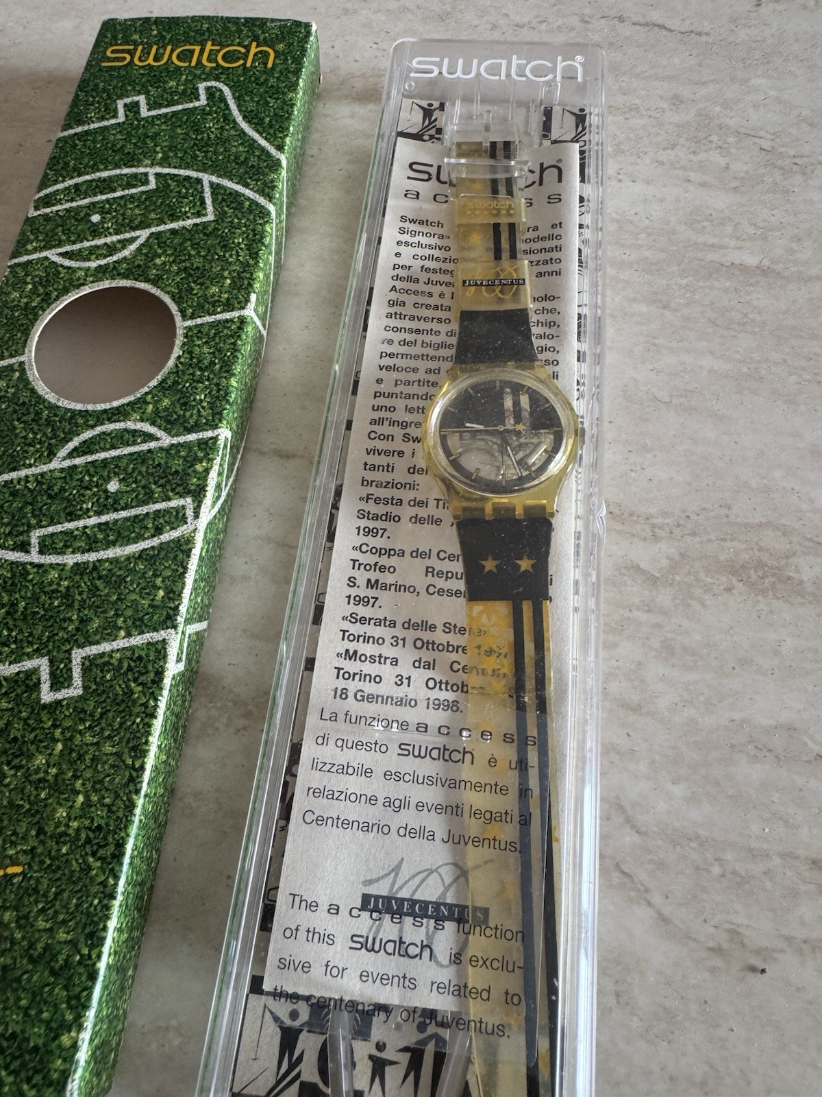 1997 Juventus Centenary Limited Edition Swatch Watch In Collectible Box