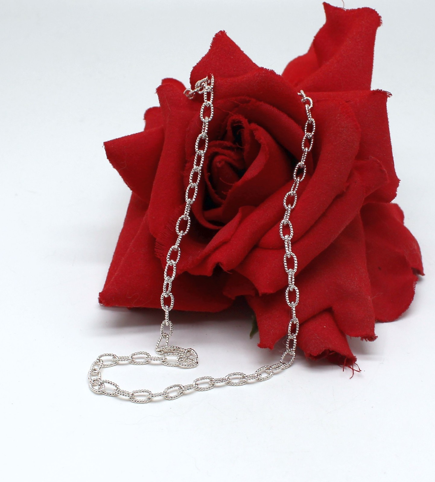 Sterling Silver Sparkling FAS Italy Chain 7.71g 16″ Necklace CAT RESCUE