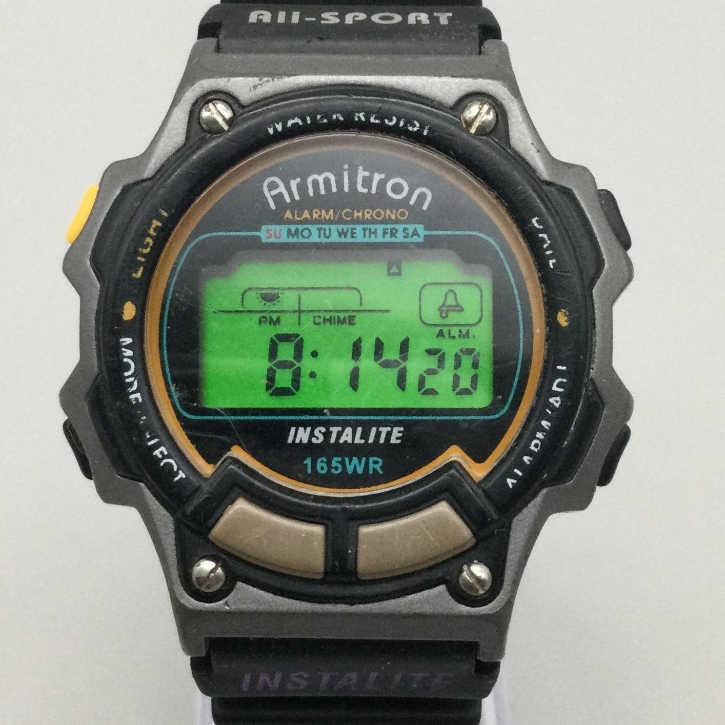 VIntage Armitron All-Sport Men Watch 40mm Instalite 20/6559 New Battery