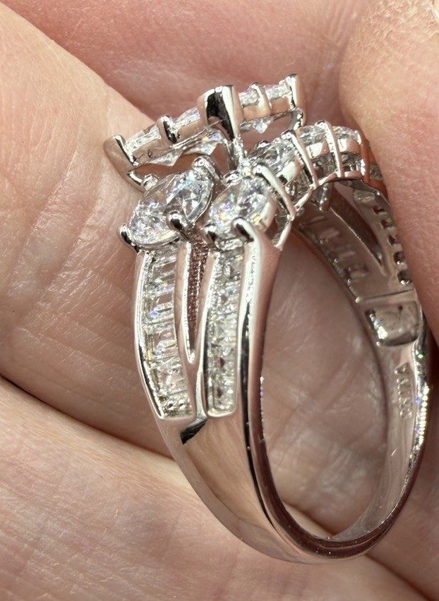 Brilliance Fine Jewelry Sterling Wedding Ring Size 7 – Simulated Diamond