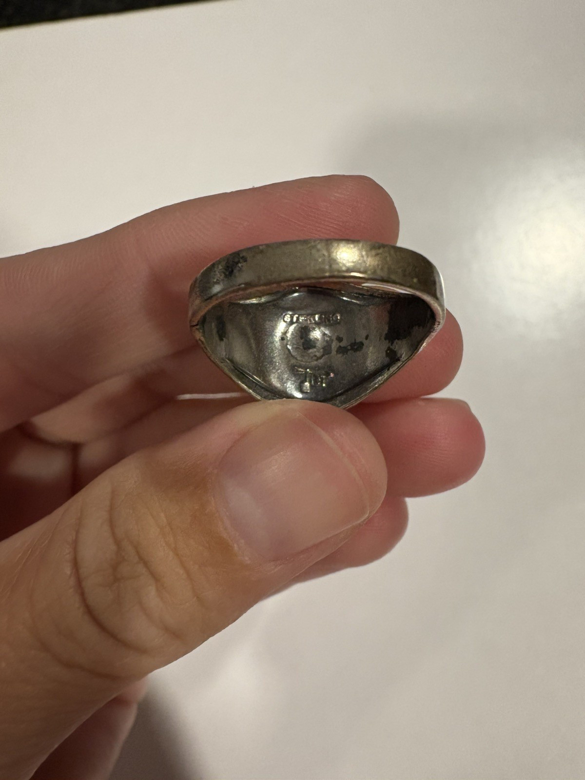 Bell Trading Post Native American Thunderbird Motif Ring Sterling Silver Size 8