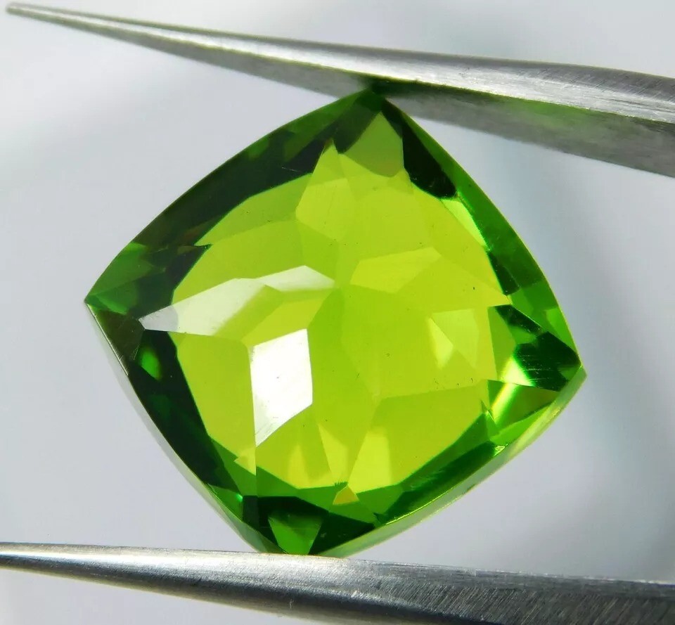 Natural Rare Green Wonderful Peridot Cushion Cut 10 Ct Loose Certified Gemstones