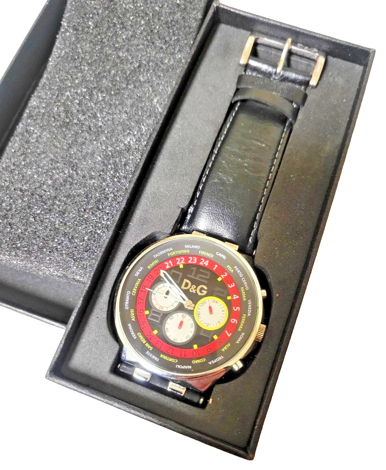 D&G Dolce Gabbana Men’s 3719770194 Unique Watch Cities of Italy 46mm Chronograph