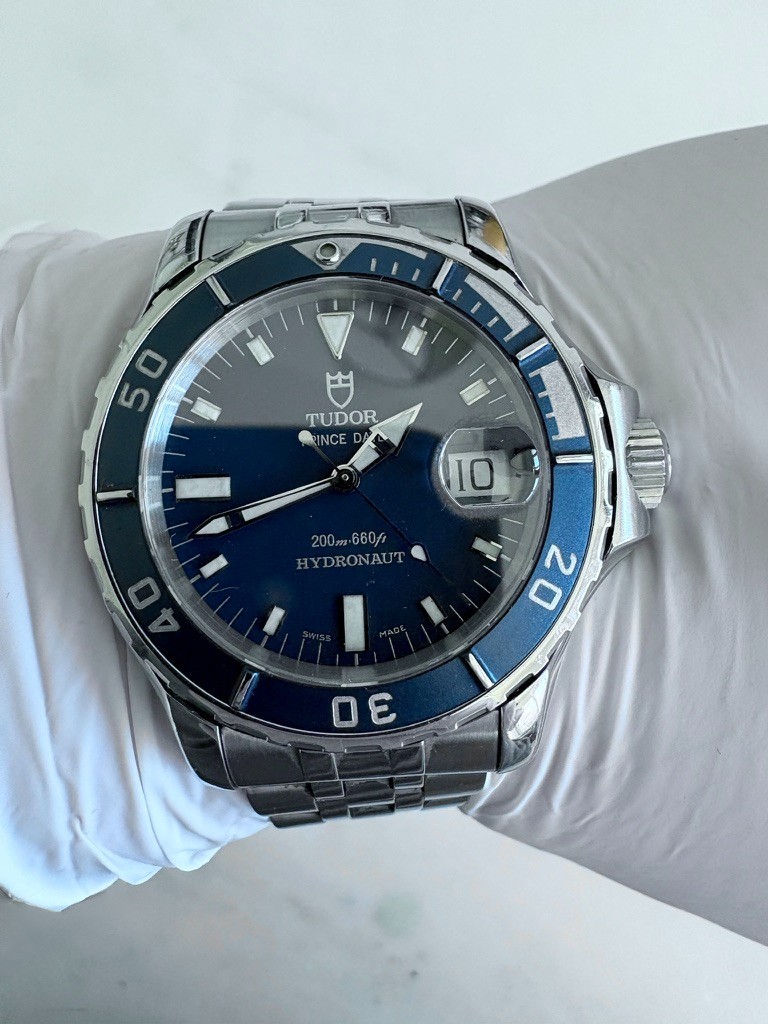 Tudor Hydronaut 85190P 37mm SS Blue Dial Automatic Date Watch