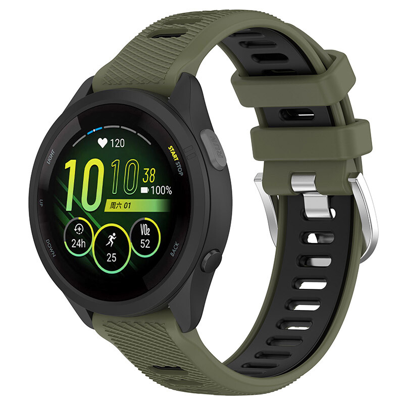 18/22MM Sport Silicone Strap Watch Band For Garmin Forerunner 265/265S Venu 2/2S
