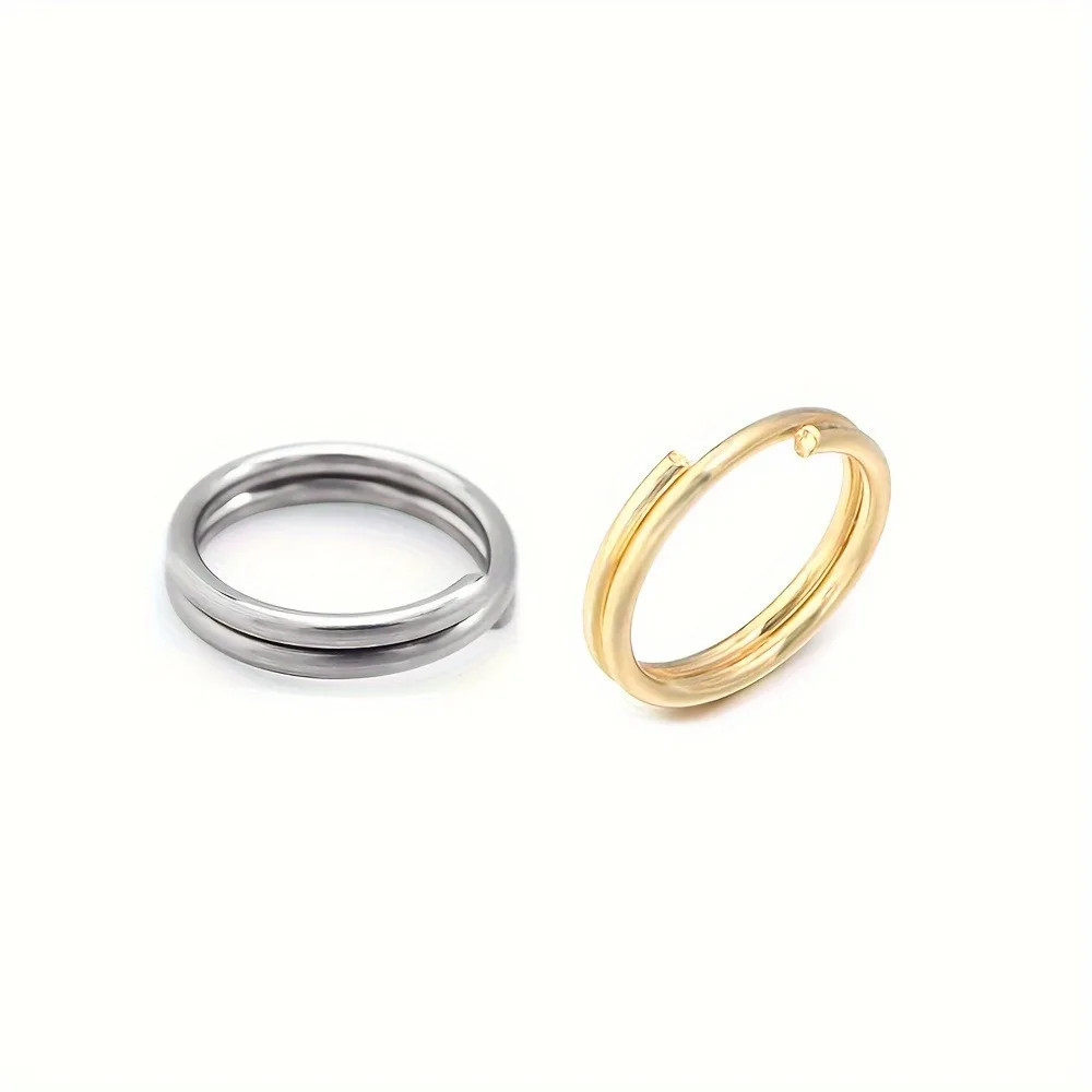 4-10Mm Gold and Silver Double Ring, Multi Size Jewelry Making Connection Ring, D