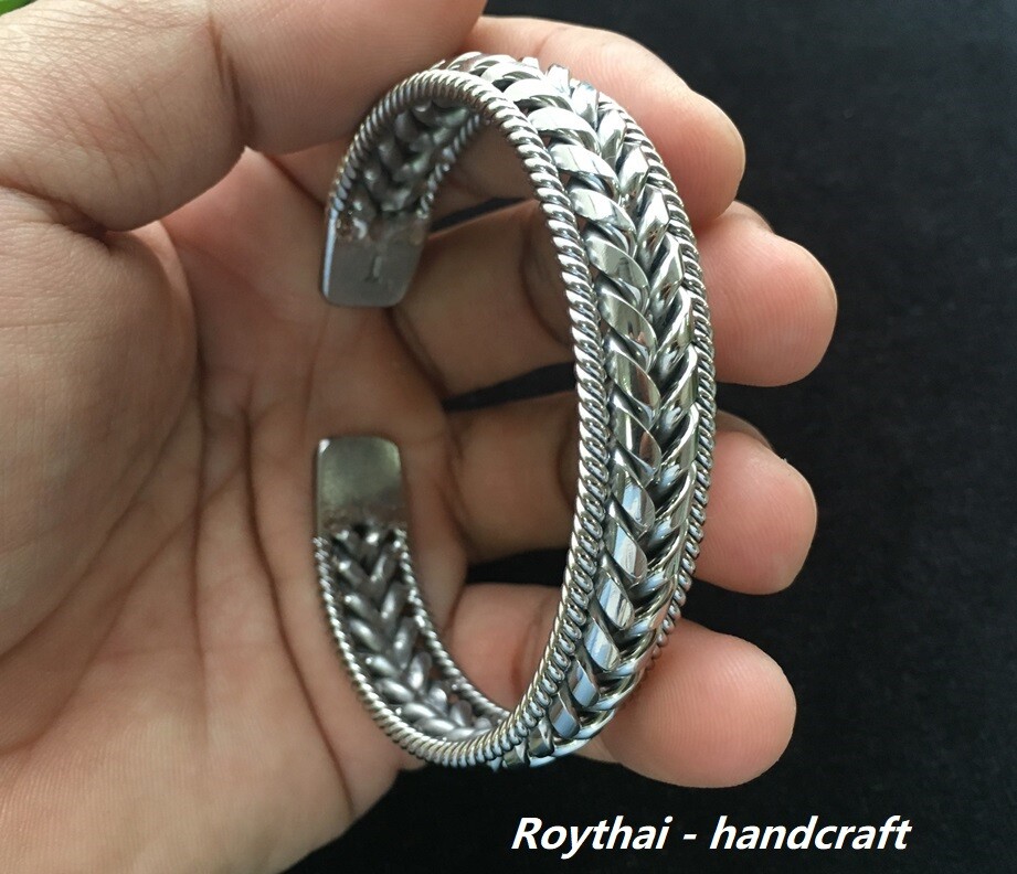 Bracelets Bangle Handmade Stainless Steel welding wire Silver Color #3