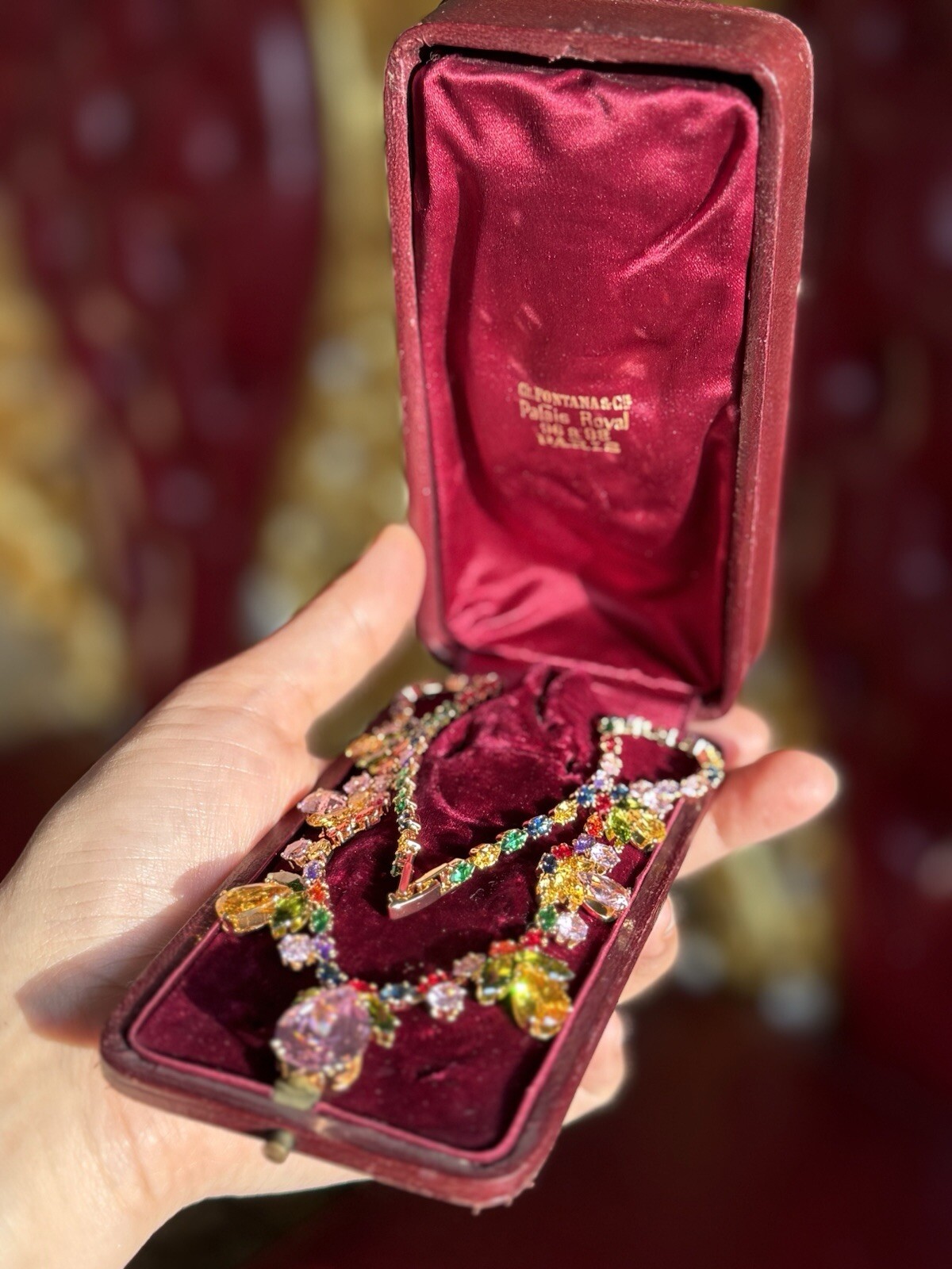Summer Multicolour Gemstone Necklace Jewelry Luxury Gift For Her, Comes With Box