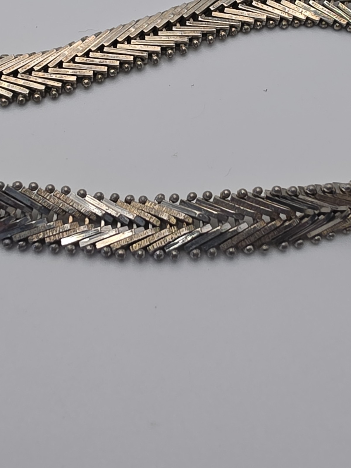 Vintage Italian 925 Silver and Gold Braided Bracelet, 8.5 Inches