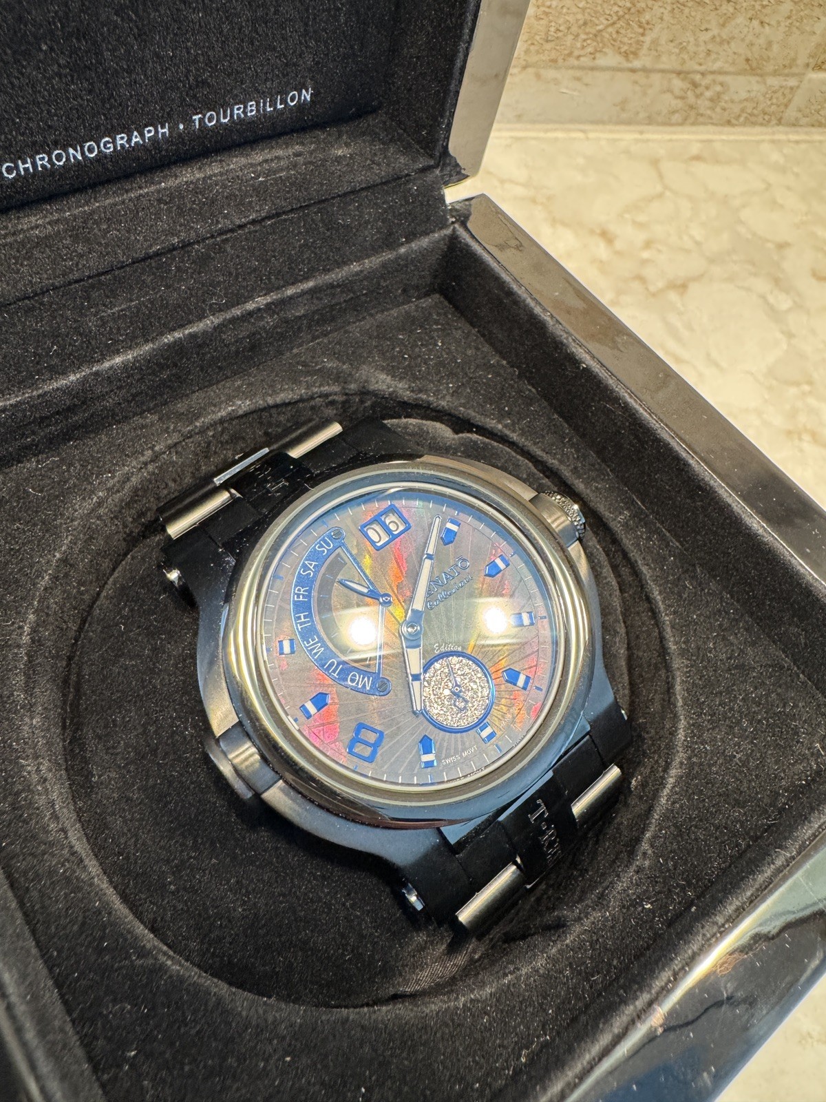 Renato T-Rex Watch Gunmetal Grey with Mother of Pearl Face And Diamonds