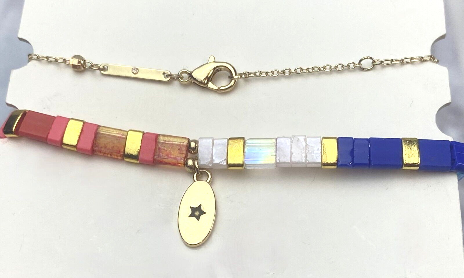 Unwritten Gold Flash Plated Multi-Color Rainbow Bracelet 2-Piece Set