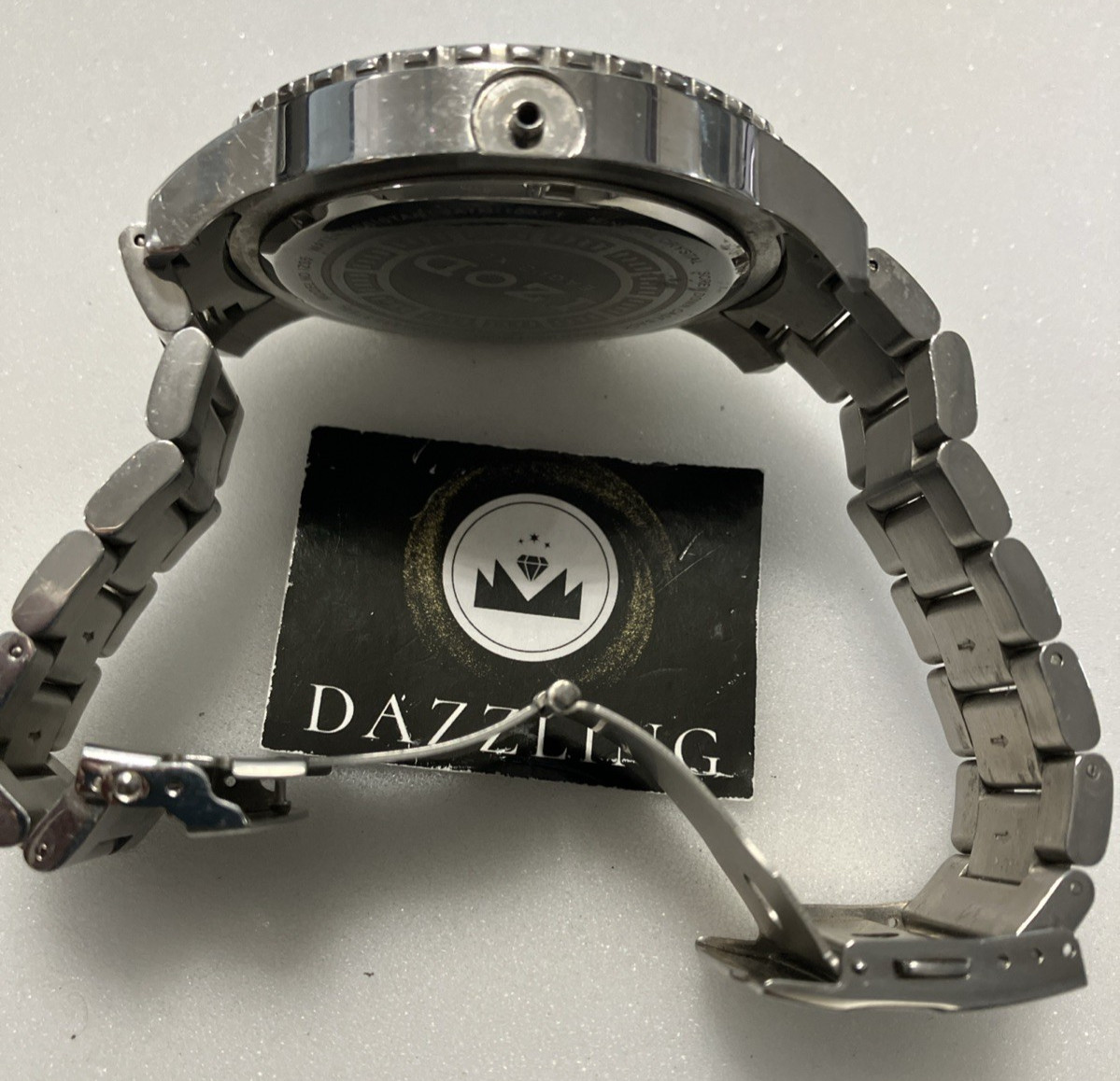 Izod Eagle XL IZS5 Steel Men’s Watch PreOwned For Parts Or Repair No Stem/Crown