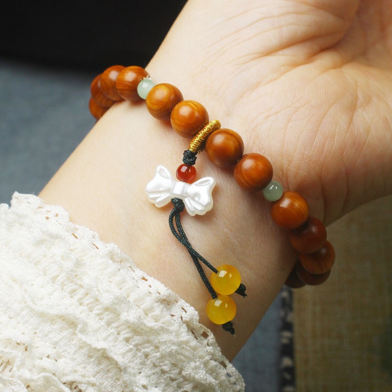 Cedar Wood Prayer Bead Bracelet Fashionable Women’s Prayer Bead Jewelry