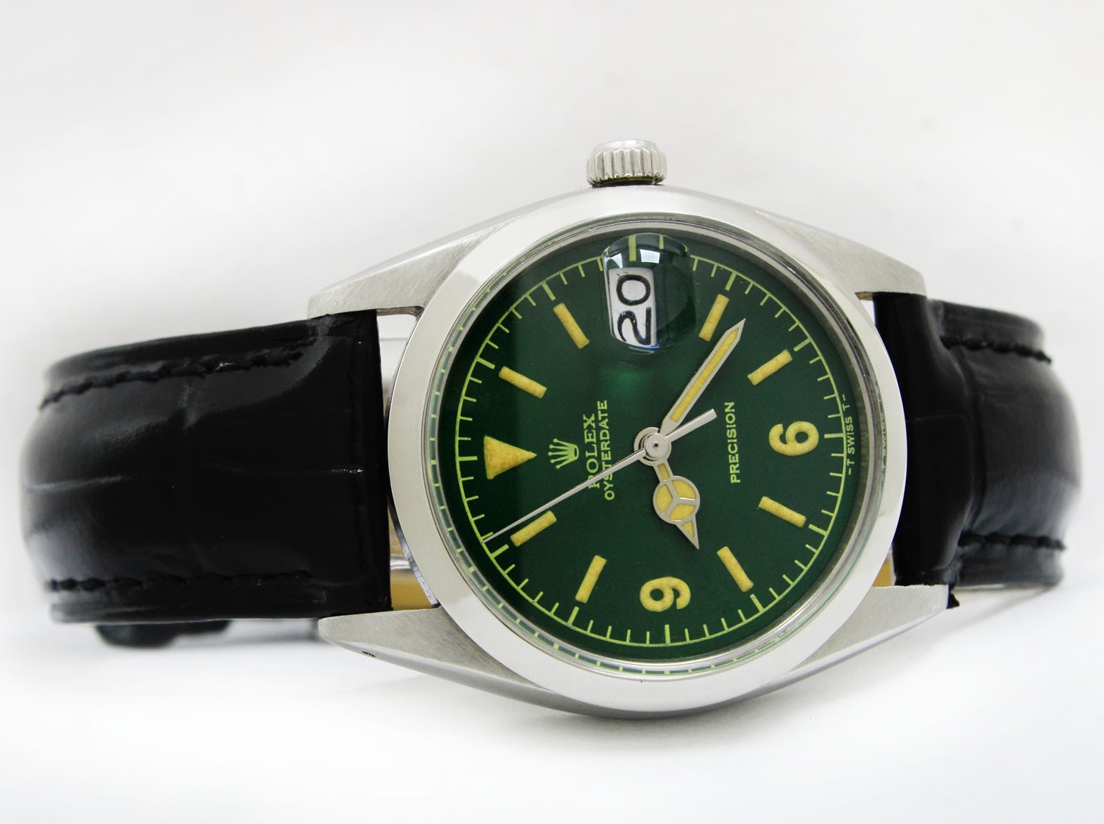 Vintage Rolex Oysterdate Precision Men 34mm Steel Men Watch Ref 6694