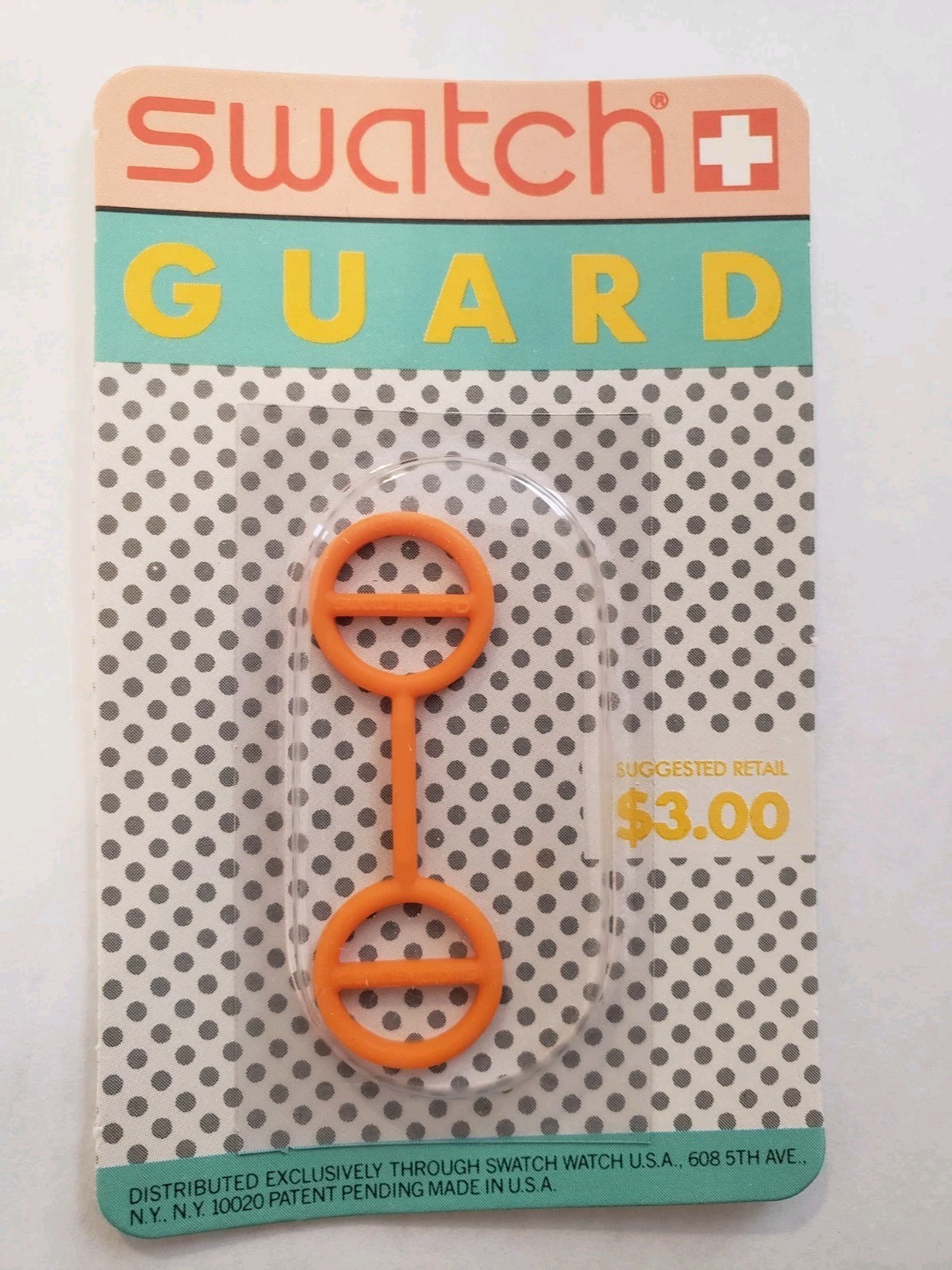 Vintage Swatch Watch Guard Orange New In Blister Pack