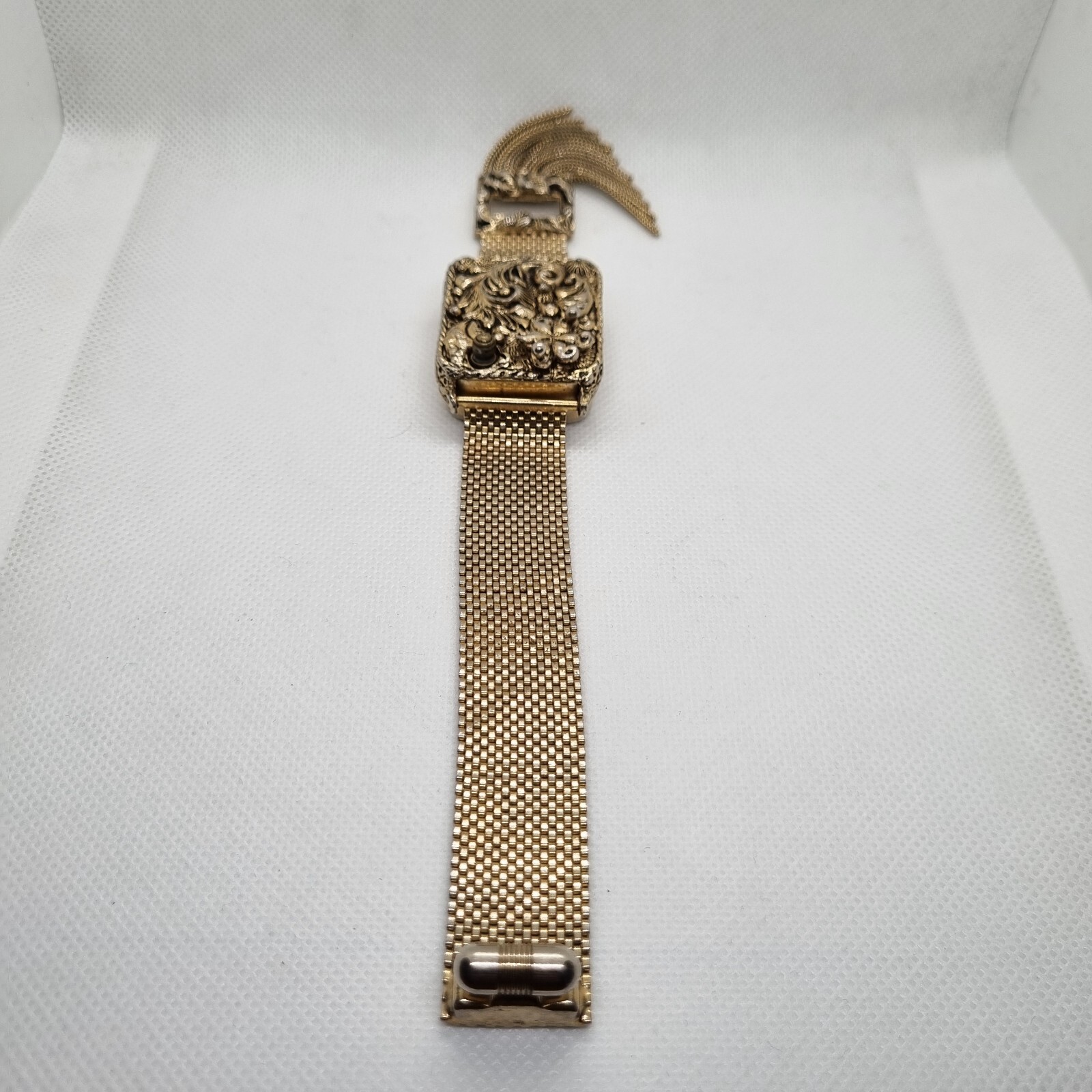 Rare Vintage Victorian Music Box tassel bracelet Swiss movement
