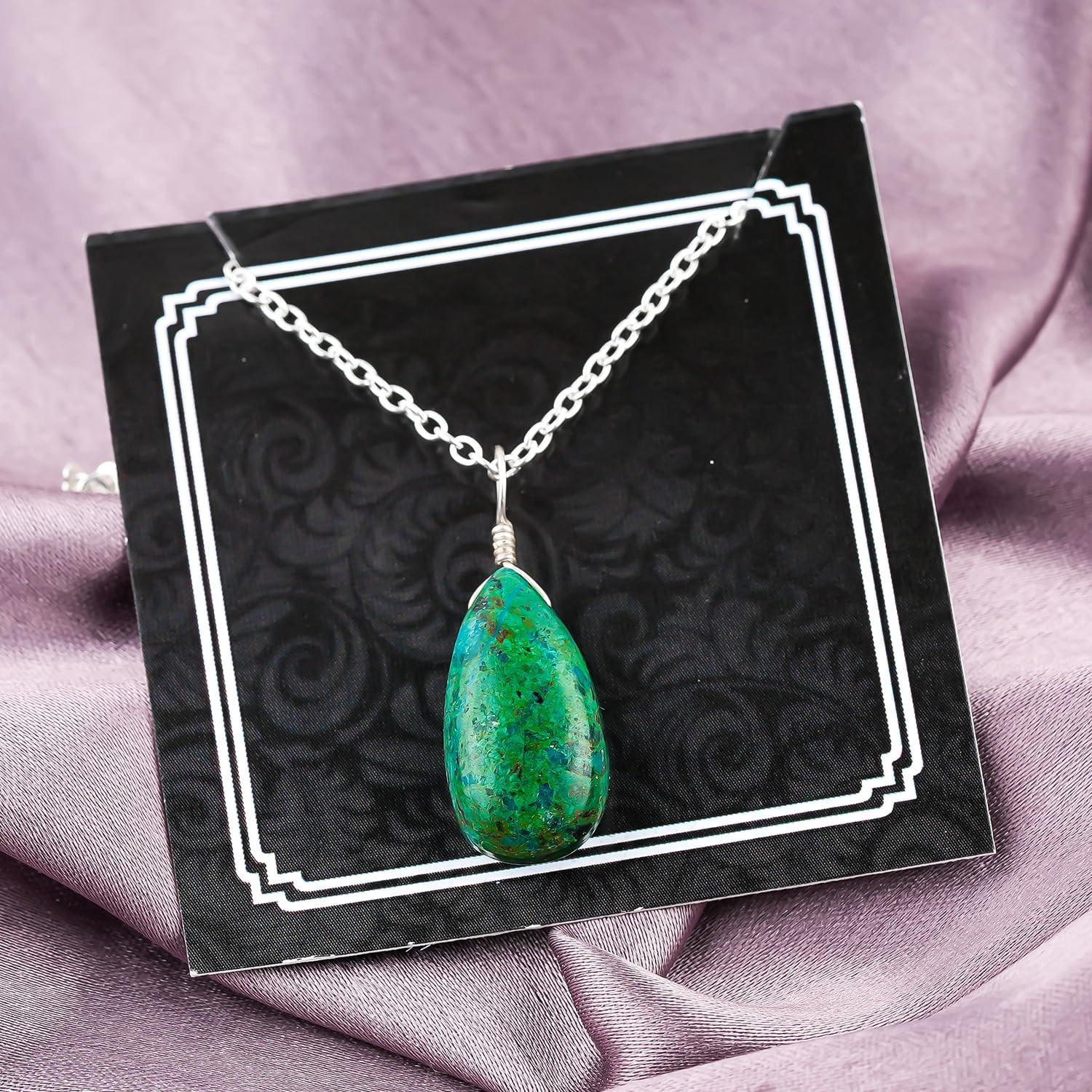 Natural Gemstones Dainty Pendant Nacklace, Assorted Stones, Handmade Boho Hypoal