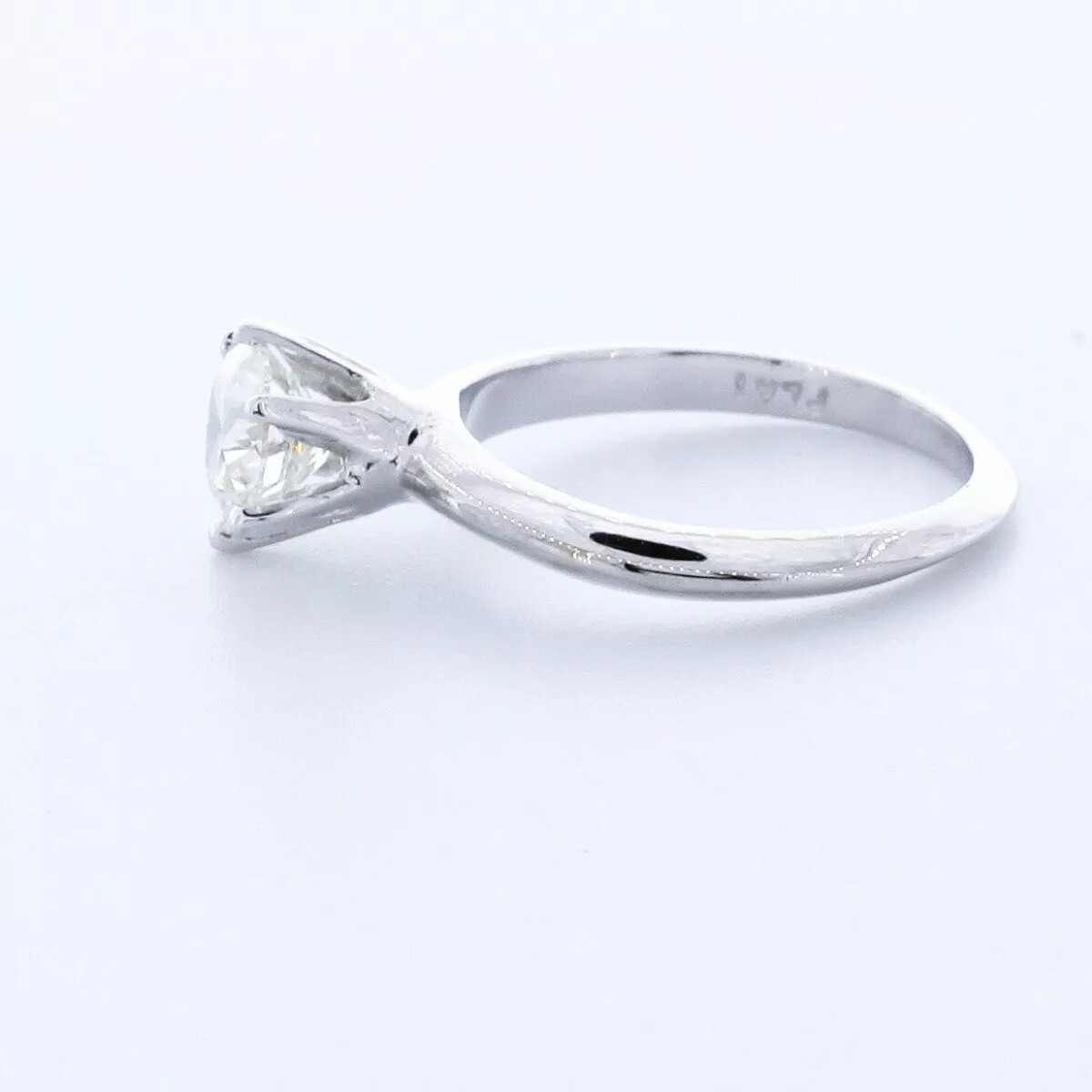 Solitaire Engagement Ring Platinum Classic 1.44 CT Round Lab-Grown Diamond F VS2