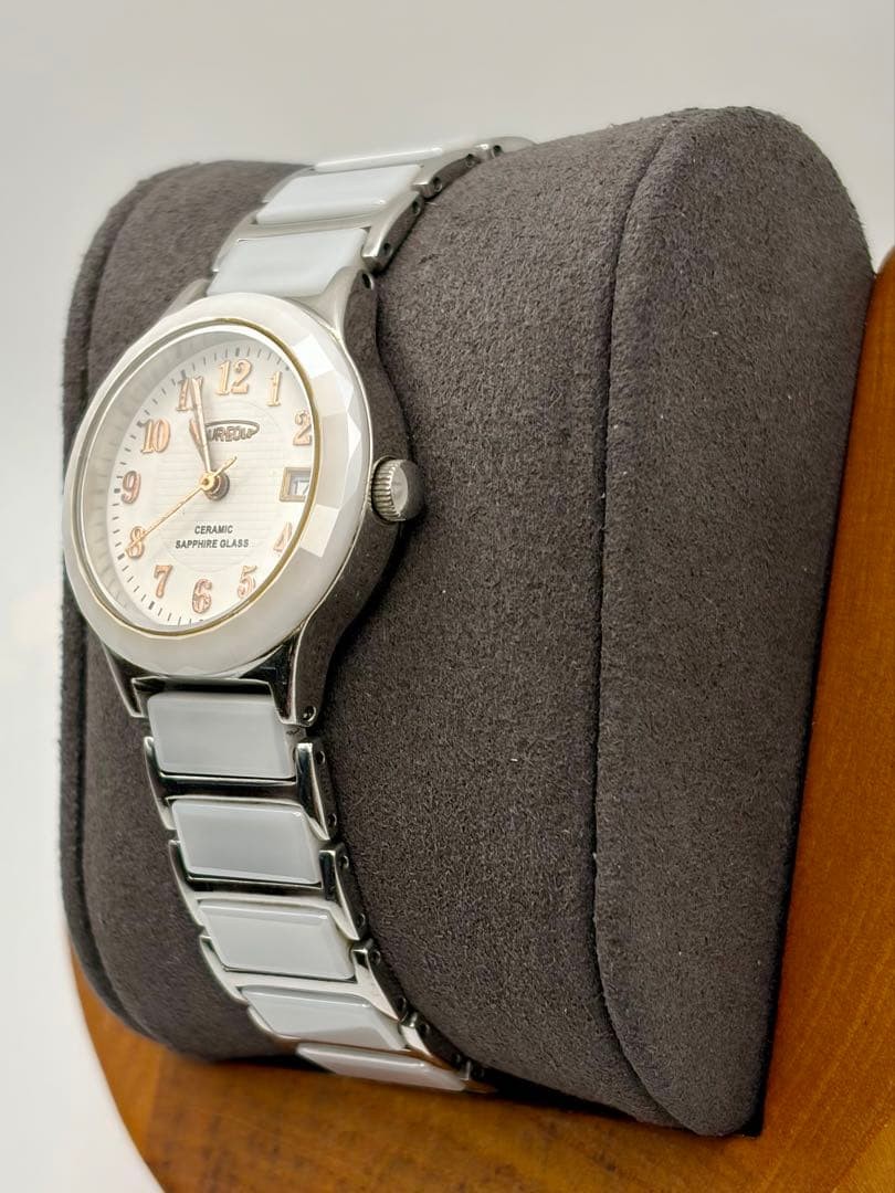 Aureole Quartz White Dial Wristwatch