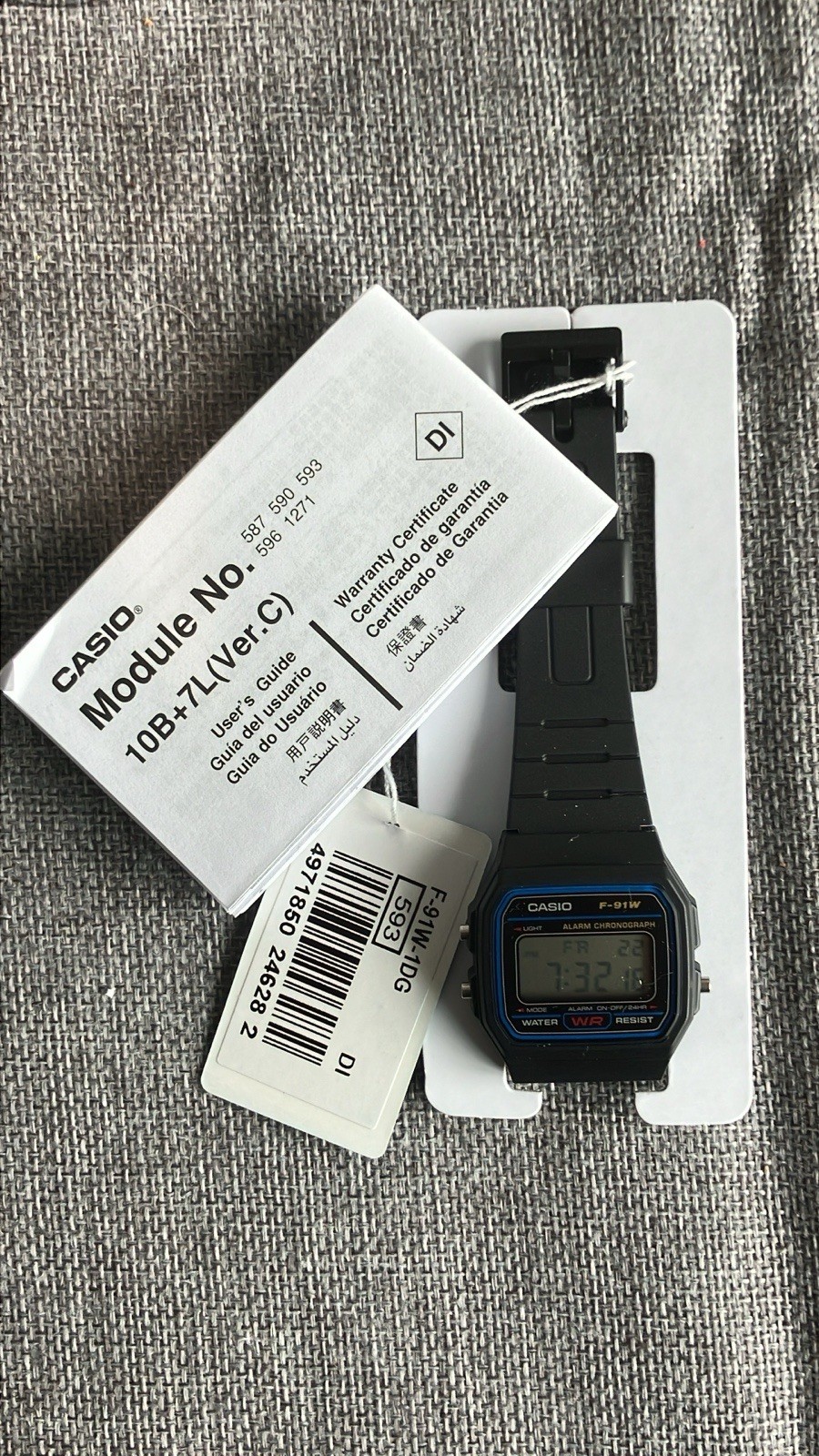 Casio F-91W Digital Quartz Watch Alarm Chronograph – New With Papers But No Box
