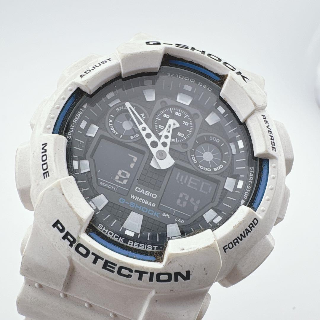 [Working Condition] CASIO G-SHOCK GA-100B White Analog-Digital Men’s Watch