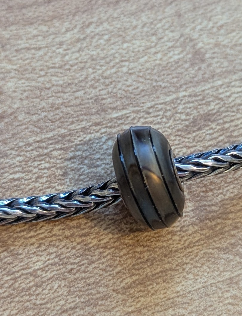 Authentic Retired TrollBeads Black Silk Bead