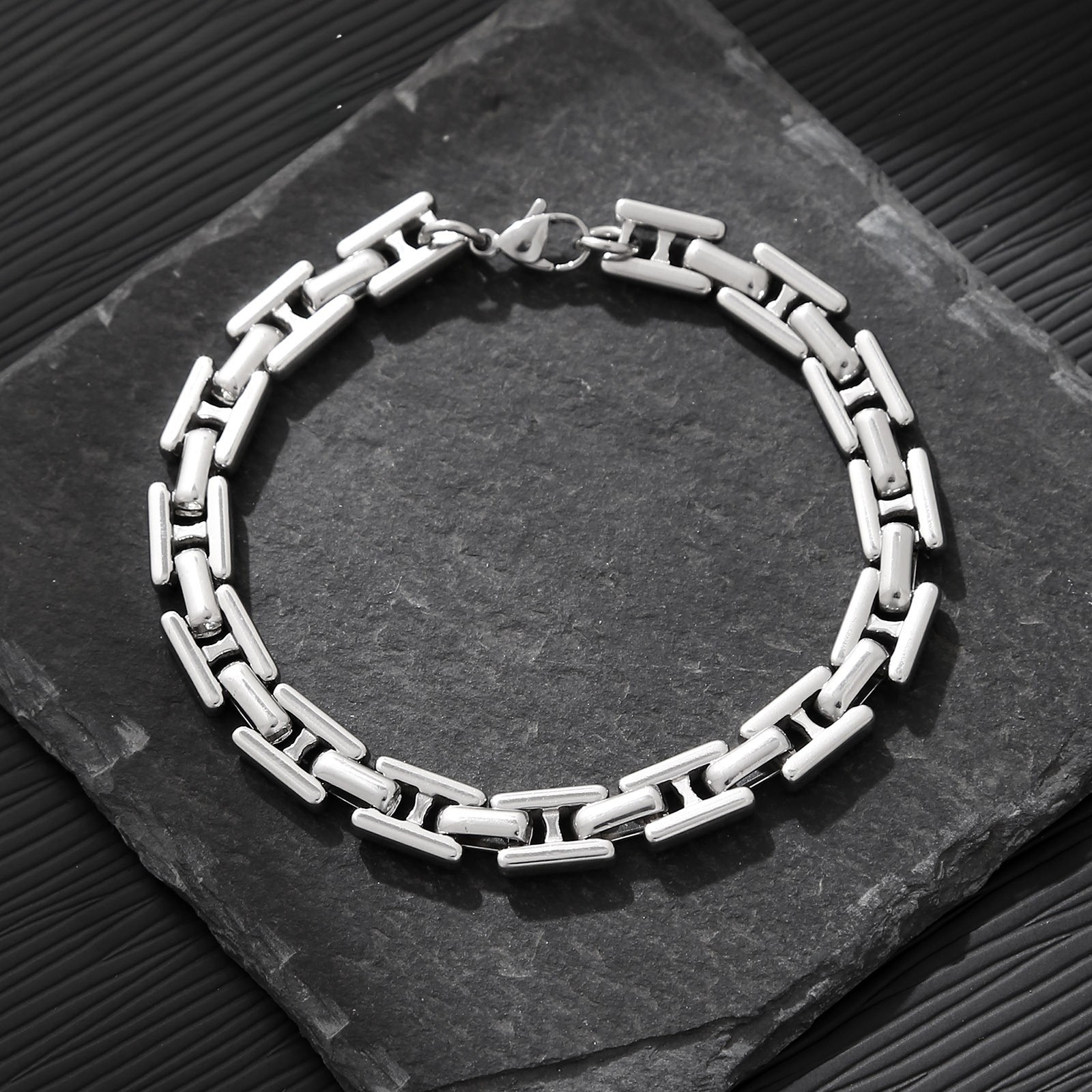 Fade-free Stainless Steel Link Set, Suitable for Men & Women Daily Wear