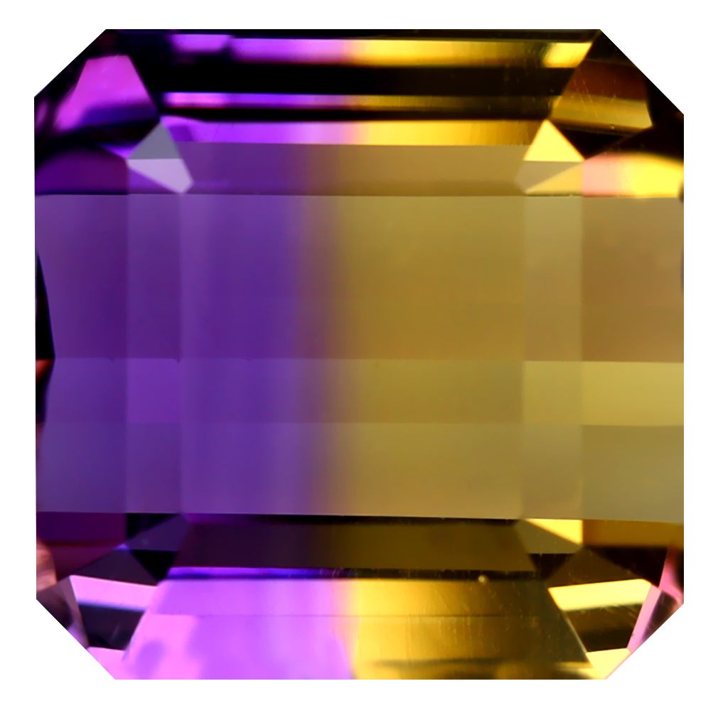 12.92 ct Octagon (13.39 x 13.21 mm) Brazil Natural Purple Yellow Ametrine