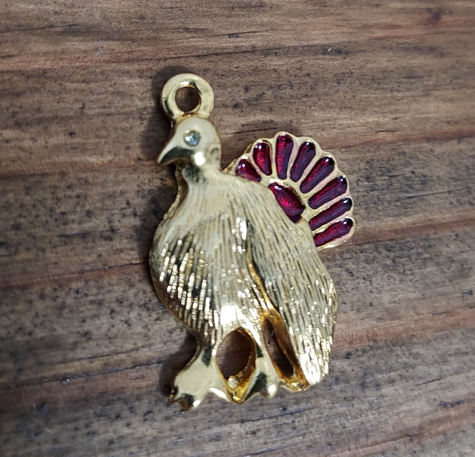 Holiday Pendants Lot of 6 Gold-tone Enamel Color Halloween Christmas Easter more