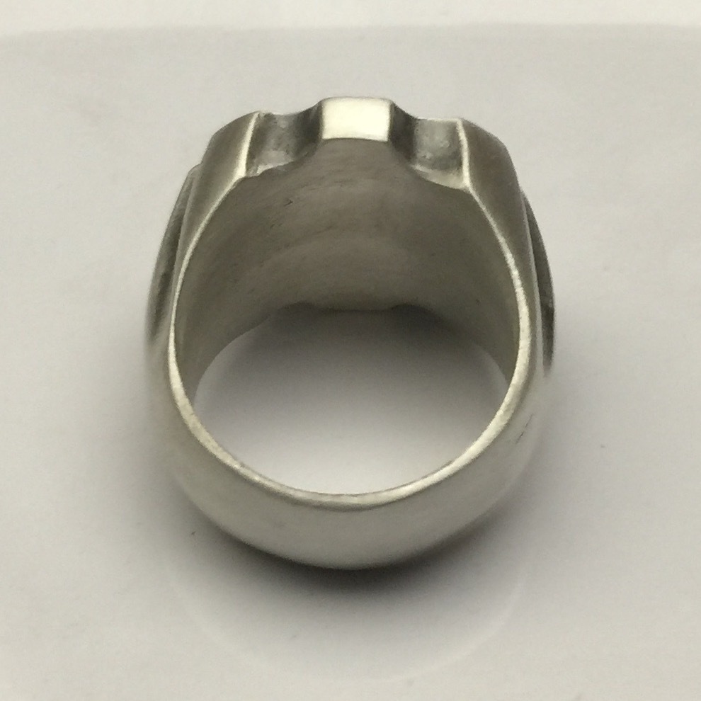 MJG STERLING SILVER .357/8 shot SKULL RING. WARHAMMER. GEARS OF WAR. 27 Gr.