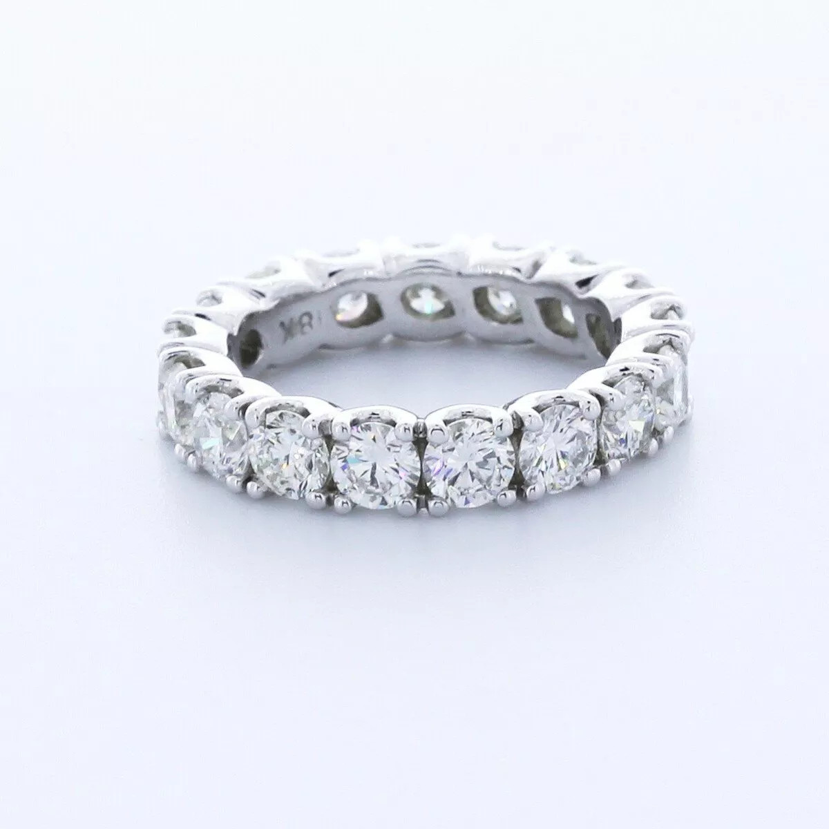 18K Gold Eternity Wedding Ring Classic 3.50 Carat Round Lab-Grown Diamond E VVS2