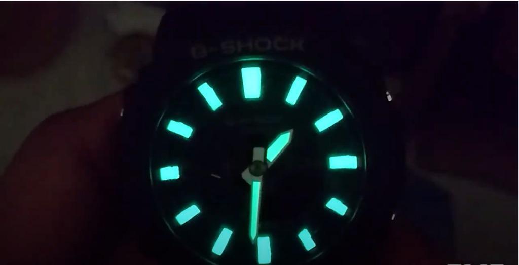 Casio G-Shock CasiOAK GA2100 GA2110 Luminous indexes (white color Glows Green)